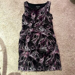Connected Apparel purple patterned dress. Size 12